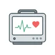ECG heart monitor icon